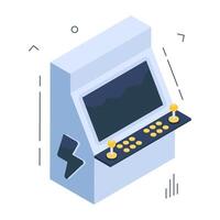 Arcade machine icon, editable vector