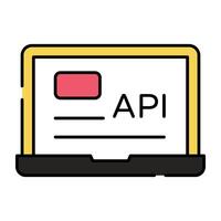 A perfect design icon of application programming interface vector