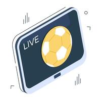 Premium download icon of live football match vector