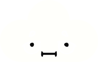 plano cor retro desenho animado do uma branco nuvem png