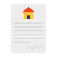 Home printed on page denoting concept of property paper vector