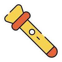 A portable torch light icon in flat design vector