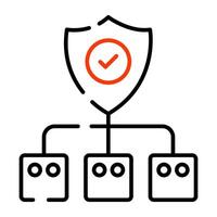 Modern design icon of network security vector