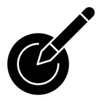 An editable design icon of draw circle vector