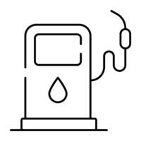 An editable design icon of petrol pump vector