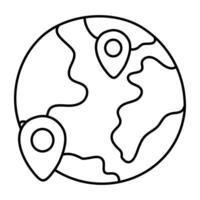 Perfect design icon of global location vector