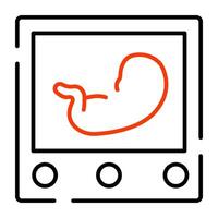 A trendy design icon of sonography machine vector