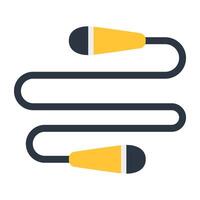 A flat design icon of skipping rope vector