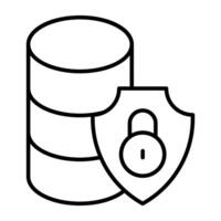 db estante con proteger exhibiendo seguro base de datos vector