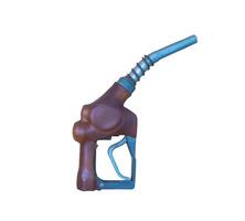 Isolated Gas Pump Nozzle on White Background with Fuel Pump Technology photo