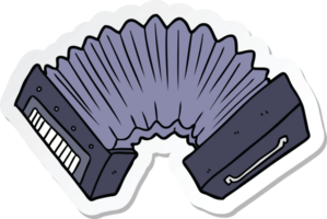 sticker van een cartoon-accordeon png