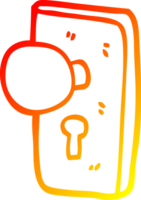 warm gradient line drawing of a cartoon key hole png