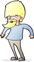 cartoon bearded man shrugging shoulders png