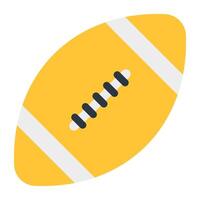 Flat design icon of rugby, American football vector