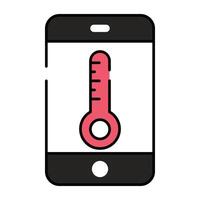 Mobile weather app icon in editable design vector