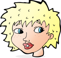 Cartoon überraschte Frau png