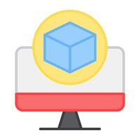 A perfect design icon of 3d model vector