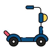 un de moda diseño icono de niños scooter vector