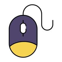 An editable design icon of computer mouse vector