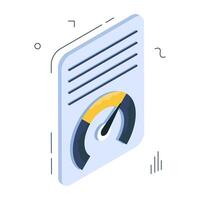 An icon design of page speed test vector