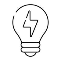 A unique design icon of electric bulb vector