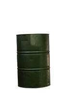 Black oil barrel isolated on  white background photo