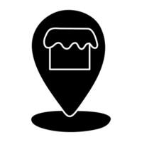 A trendy design icon of Shop location vector