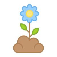 A premium download icon of growing plant vector