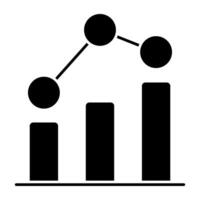 A premium download icon of polyline chart vector