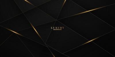 Abstract modern design black background with luxury golden elements vector illustration.