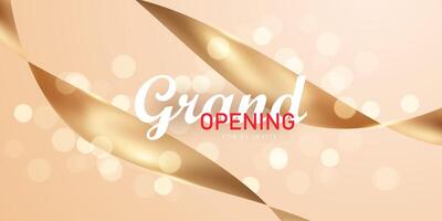 Design your opening card with an elegant ribbon. business banner template vector illustration
