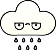 gradient shaded cartoon of a rain cloud png