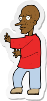 sticker of a cartoon mean looking man png