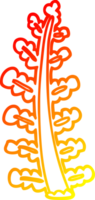 warm gradient line drawing of a cartoon plant png