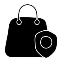 un hermosa diseño icono de compras bolso vector