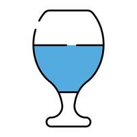 un único diseño icono de bebida vaso, jugo vector