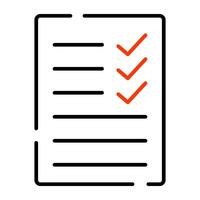 Paper with check marks showcasing task list icon vector