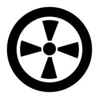 An editable design icon of radioactive sign vector