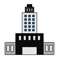 un único diseño icono de ciudad edificio vector