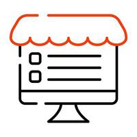 Trendy design icon of online shop vector