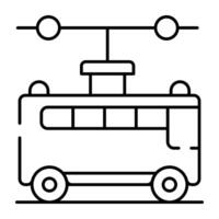 A creative design icon of trolley bus vector