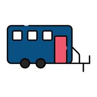 A trendy design icon of train car vector
