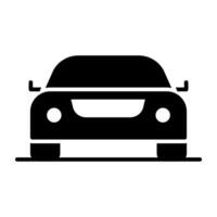 A private transport icon, solid design of car vector