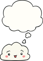 cartoon cloud with thought bubble png
