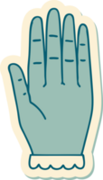 sticker of tattoo in traditional style of a hand png