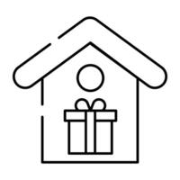 An icon design of home gift vector