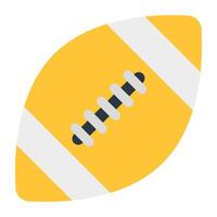 Flat design icon of rugby, American football vector