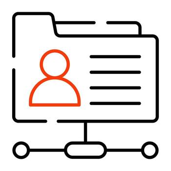 An amazing design icon of network folder vector