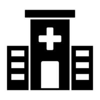 Medical center icon, hospital building vector