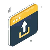 Creative design icon of web upload vector